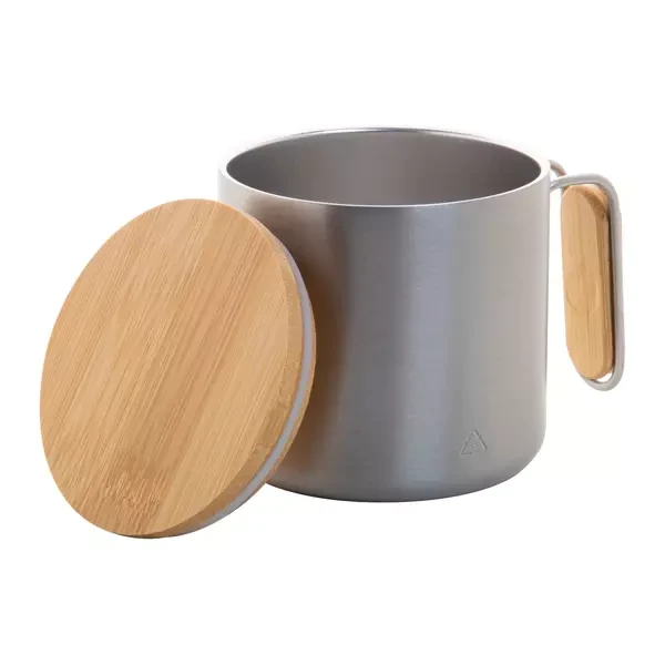 Стоманена термочаша с бамбуков капак 300 ml MUG-94-S